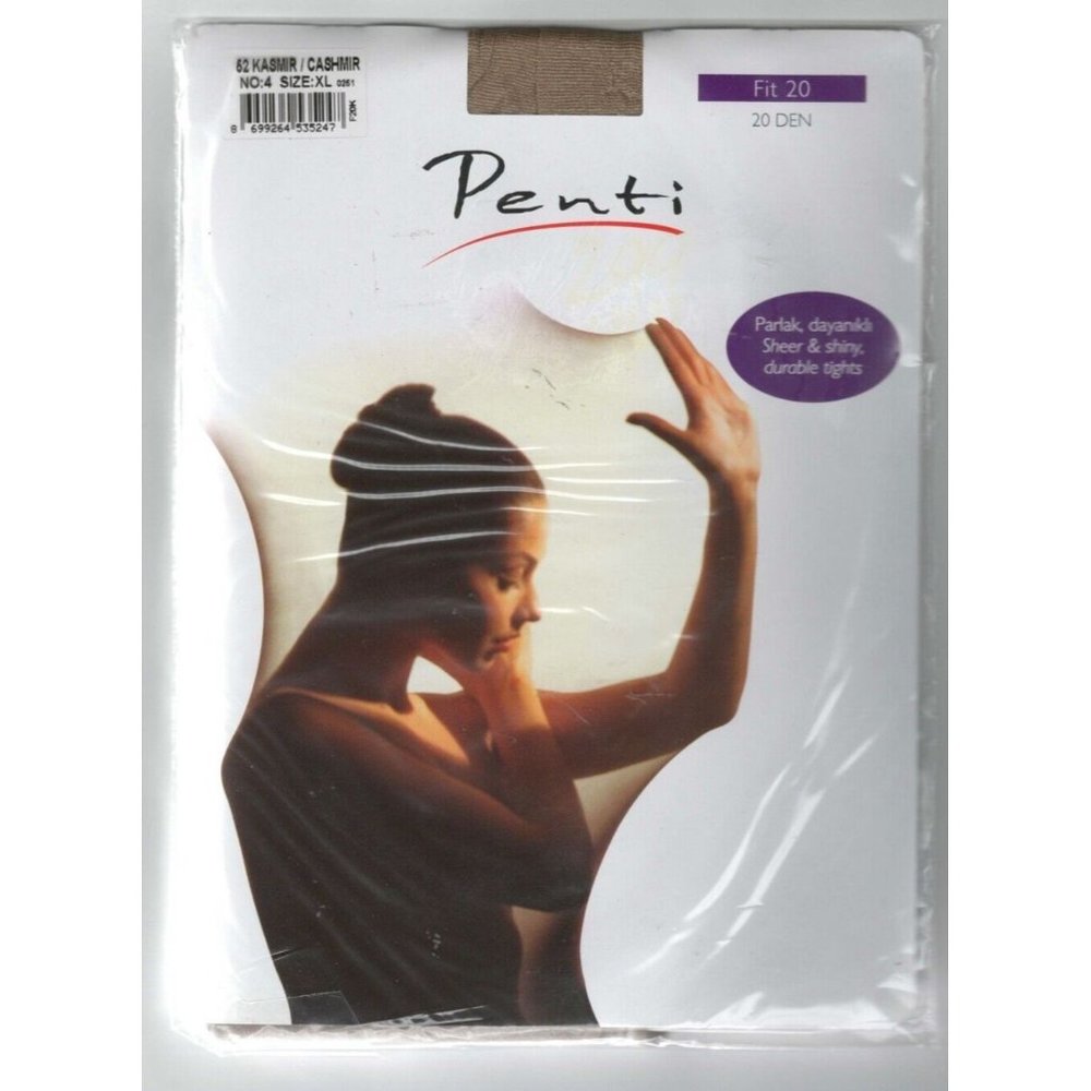 Penti 52 Cashmir #4 XL Fit 20 Denier Sheer & Shiny Durable Tights 5247